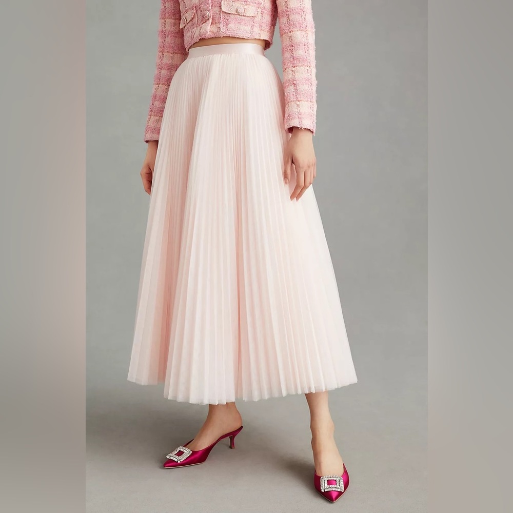 Pleated Tulle Skirt